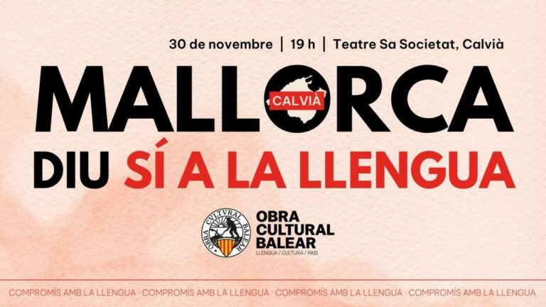 SÍ A LA LLENGUA és el lema amb què l’Obra Cultural Balear posa en marxa una campanya per defensar el català i denunciar les polítiques d’agressió lingüística pel PP i VOX