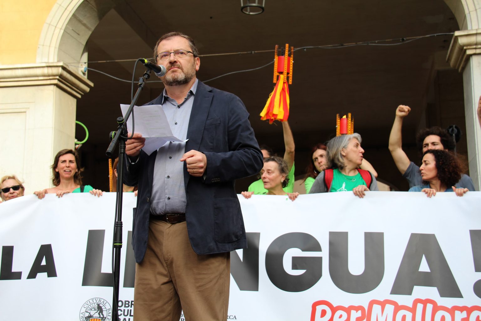 Intervenció d’Antoni Llabrés, president de l’Obra Cultural Balear, a la Diada històrica per defensar la llengua catalana