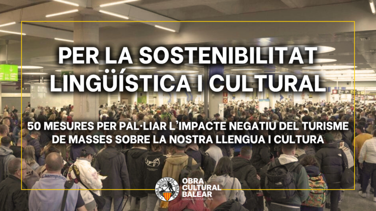 50 mesures per revertir els impactes del turisme de masses en la llengua i la cultura
