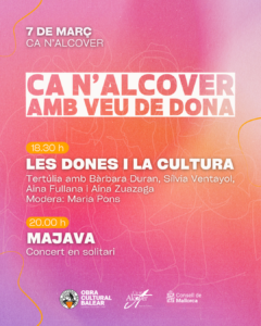 Les dones i la cultura i el concert de Majava seran les protagonistes de la tercera edició de Ca n’Alcover amb veu de dona 