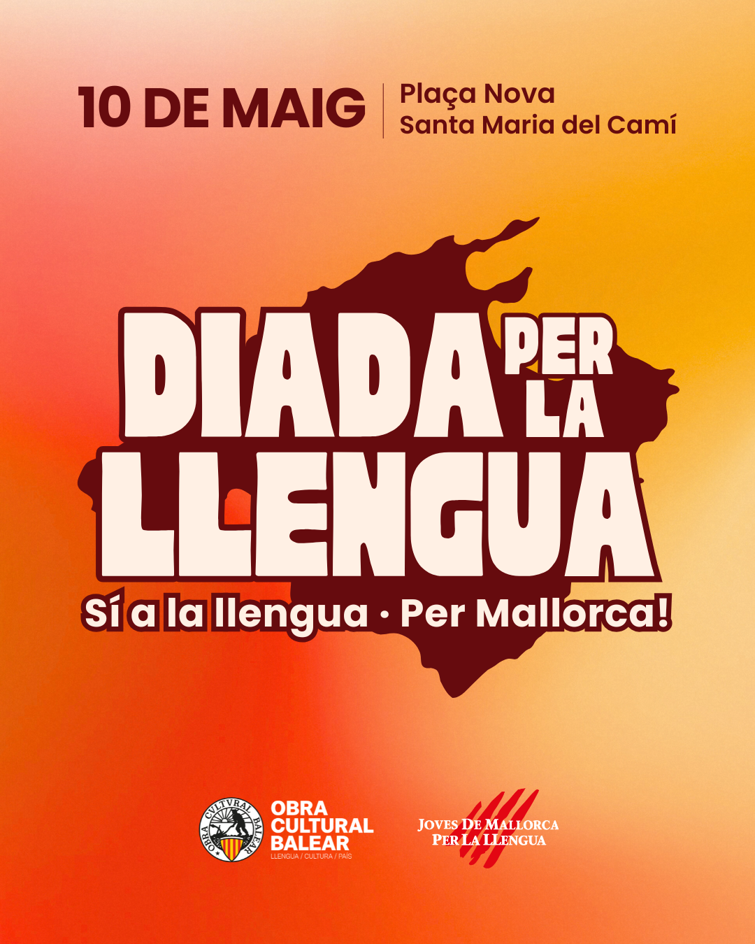 L’Obra Cultural Balear i Joves per la Llengua convoquen la Diada per la Llengua el 10 de maig