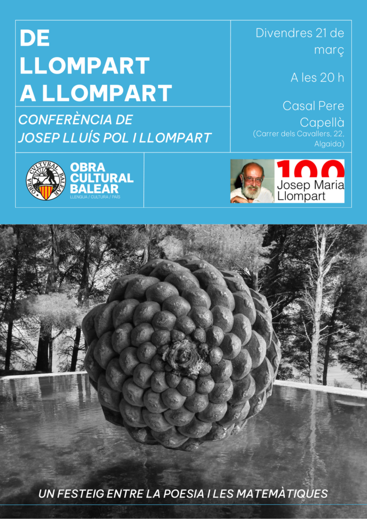 Conferència “De Llompart a Llompart” a càrrec de Josep Lluís Pol.