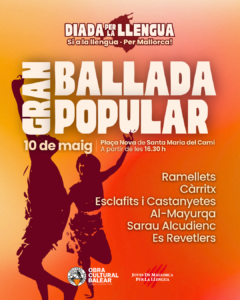 L’OCB celebra la Diada per la Llengua amb una gran ballada popular. L’entitat aposta per una festa reivindicativa i massiva el 10 de maig a Santa Maria del Camí
