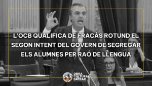 L’OCB qualifica de fracàs rotund el segon Pla Vera de segregació lingüística