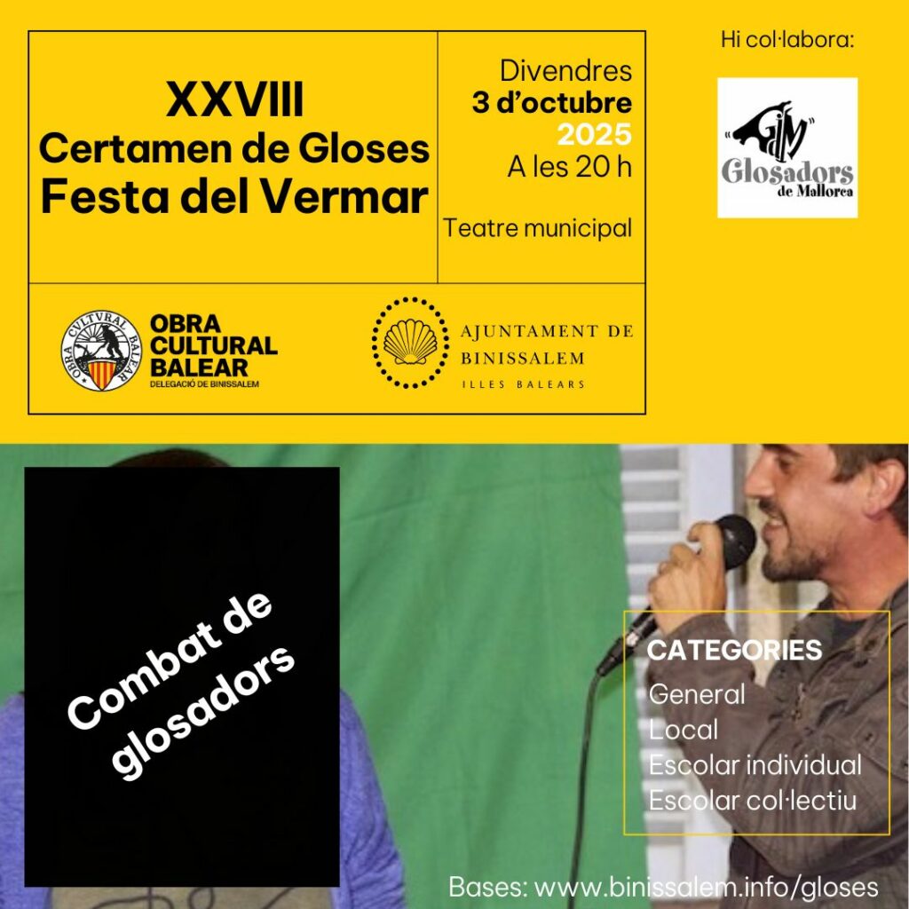 XXVIII Certamen de Gloses Festa del Vermar