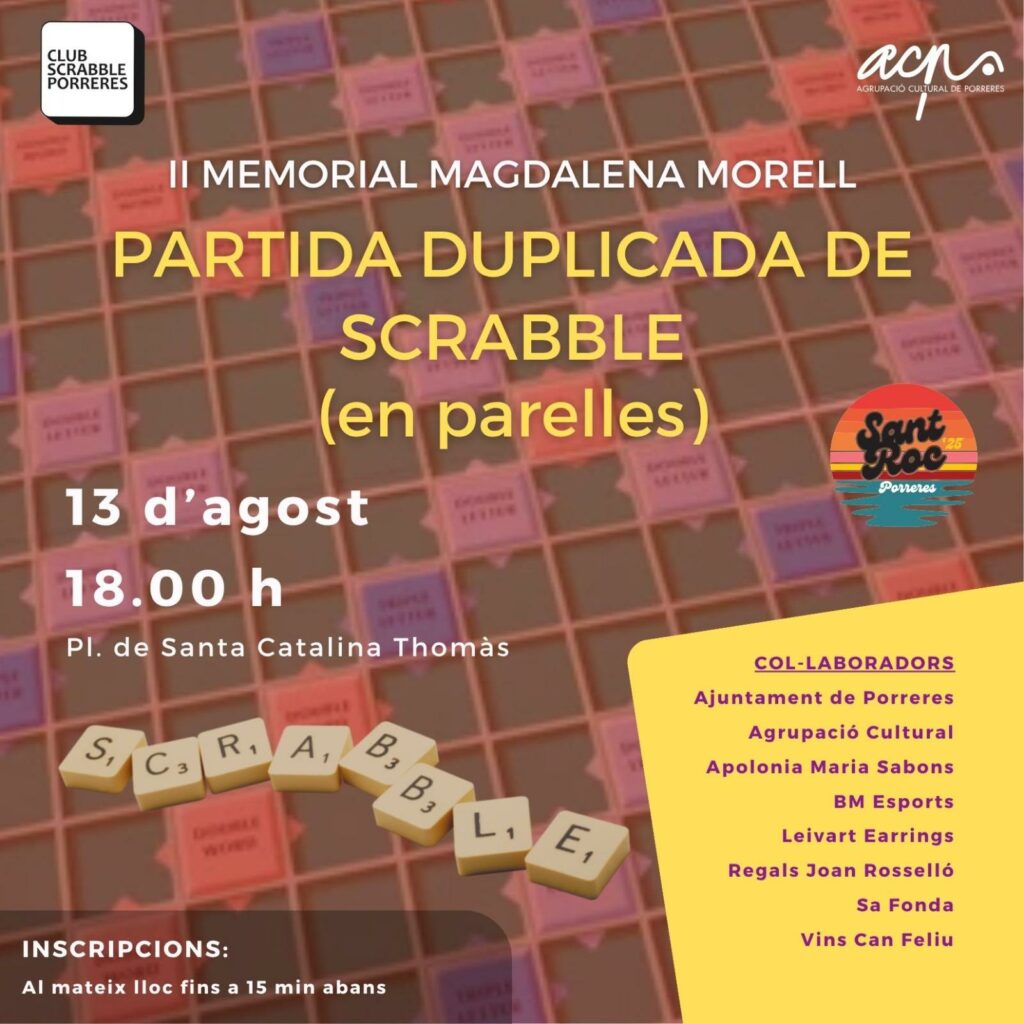 Partida duplicada de Scrabble en parelles