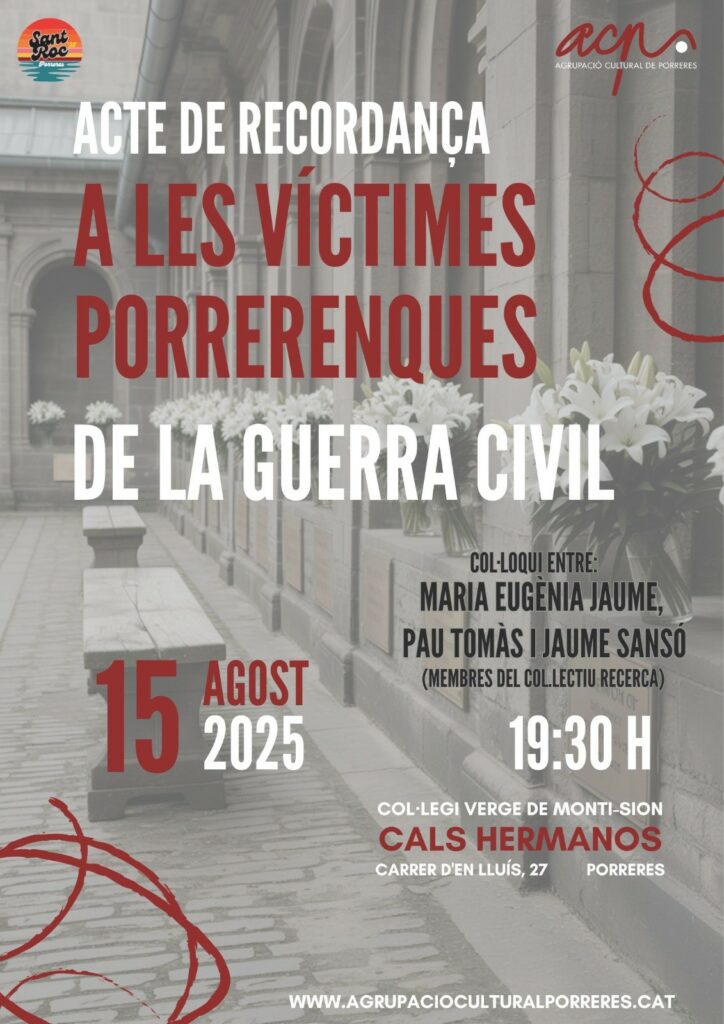 Acte de recordança a les víctimes porrerenques de la guerra civil