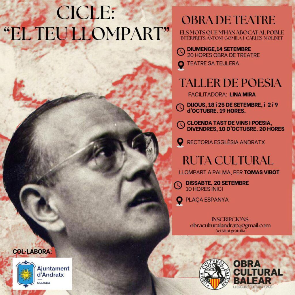 Cicle “El teu Llompart” – Ruta cultural “Llompart a Palma”, per Tomàs Vibot
