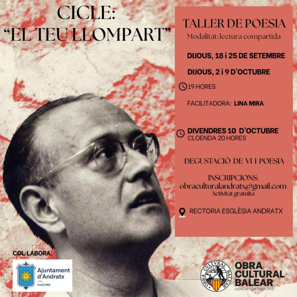 Cicle “El teu Llompart” – Taller de poesia