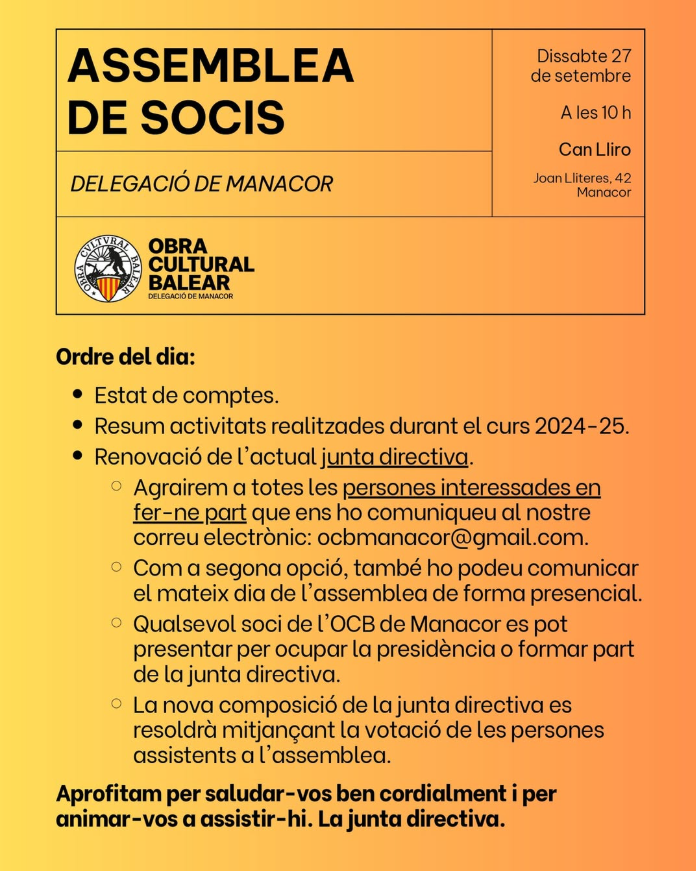 Assemblea de Socis de Manacor