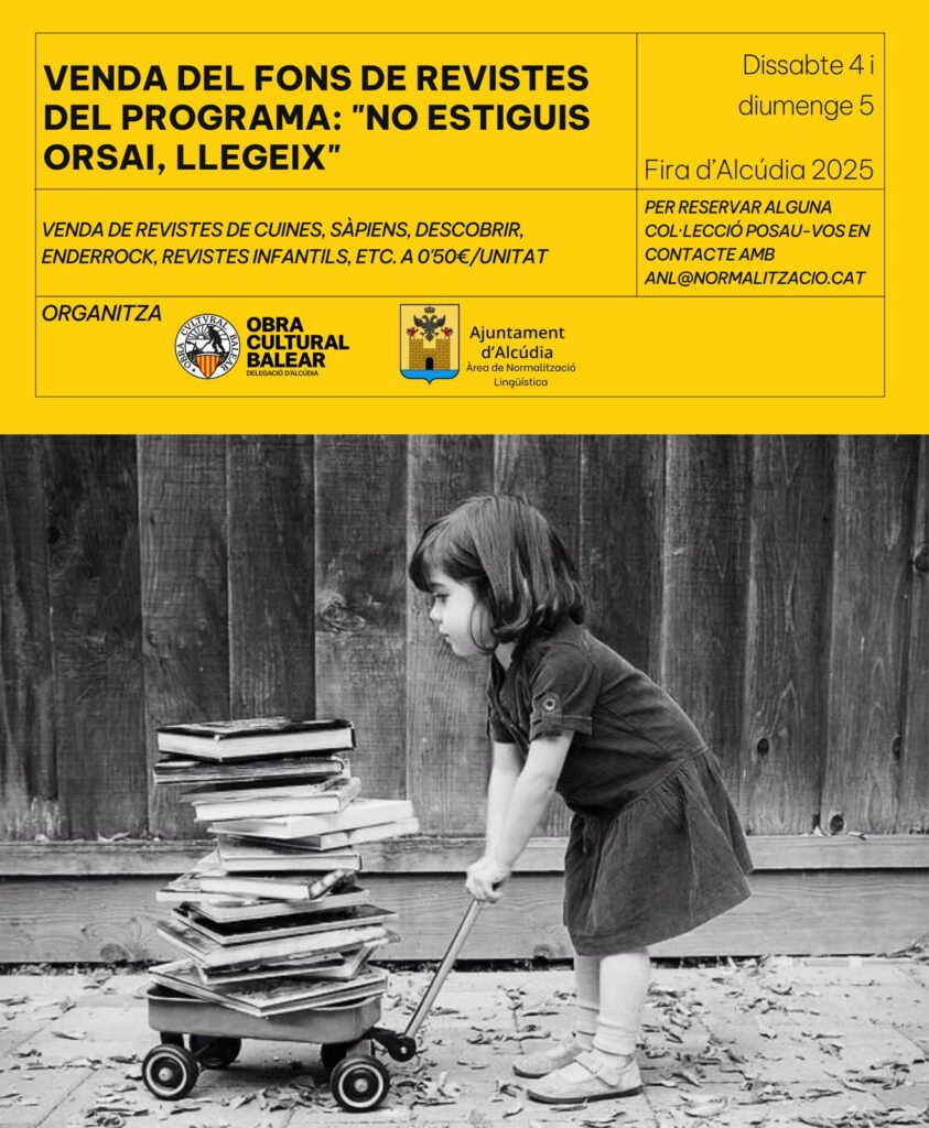 Venda del fons de revistes del programa “No estiguis orsai, llegeix”