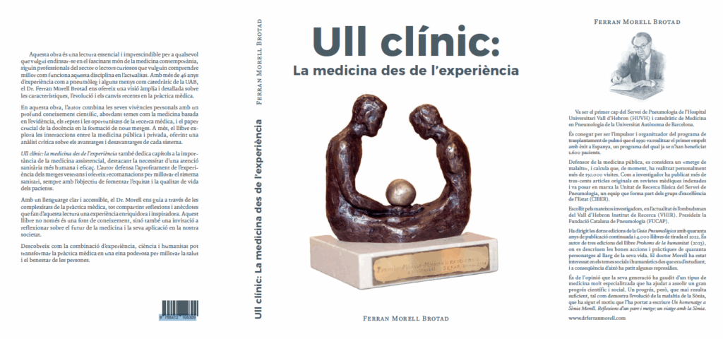 Presentació dels llibres “Ull clínic. La sanitat des de l’experiència” i “En homenatge a la Sònia. Reflexions d’un metge i pare” de Ferran Morell