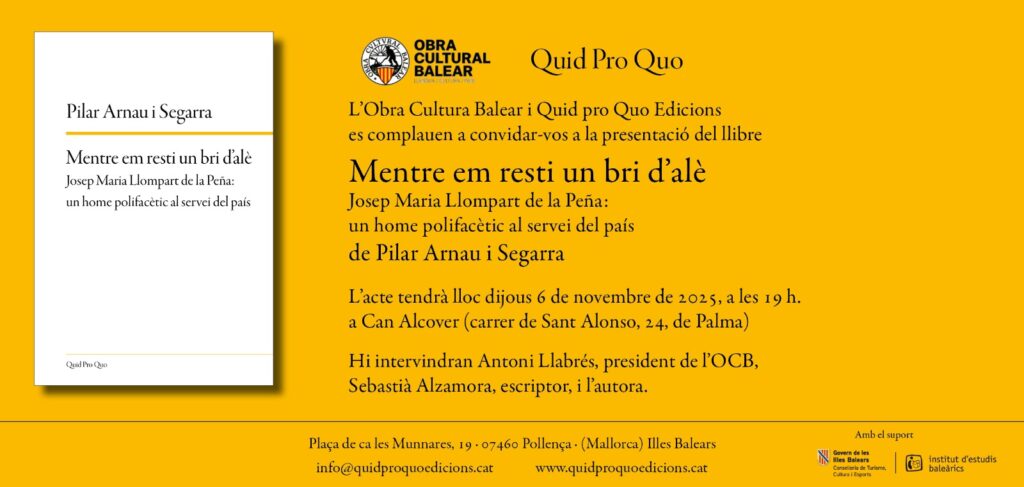 Presentació del llibre “Mentre em resti un bri d’alè” de Pilar Arnau