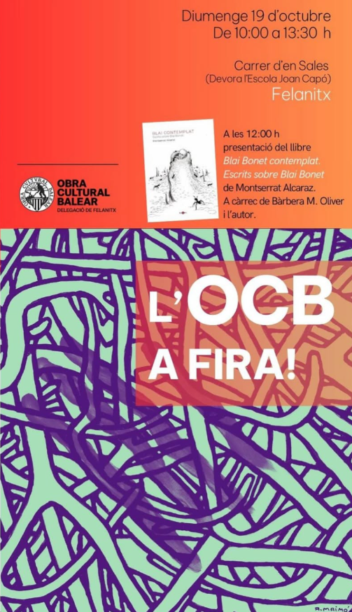 Presentació del llibre “Blai Bonet contemplat. Escrits sobre Blai Bonet” de Montserrat Alcaraz