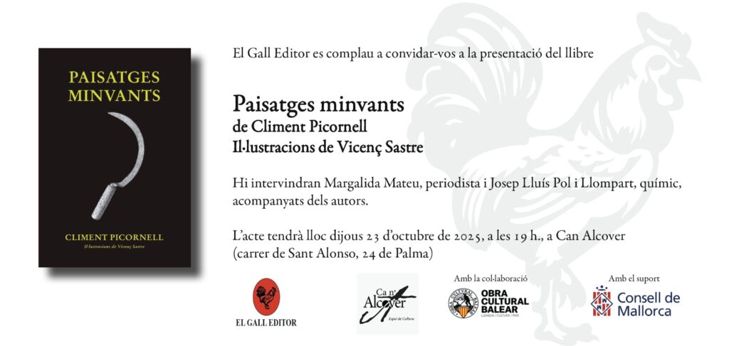 Presentació del llibre “Paisatges minvants” de Climent Picornell