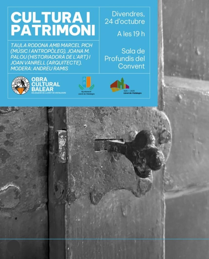 Taula rodona “Cultura i i Patrimoni” amb Marcel Pich, Joana M. Palou i Joan Vanrell