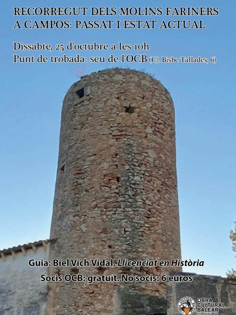Recorregut dels molins fariners a Campos: passat i estat actual
