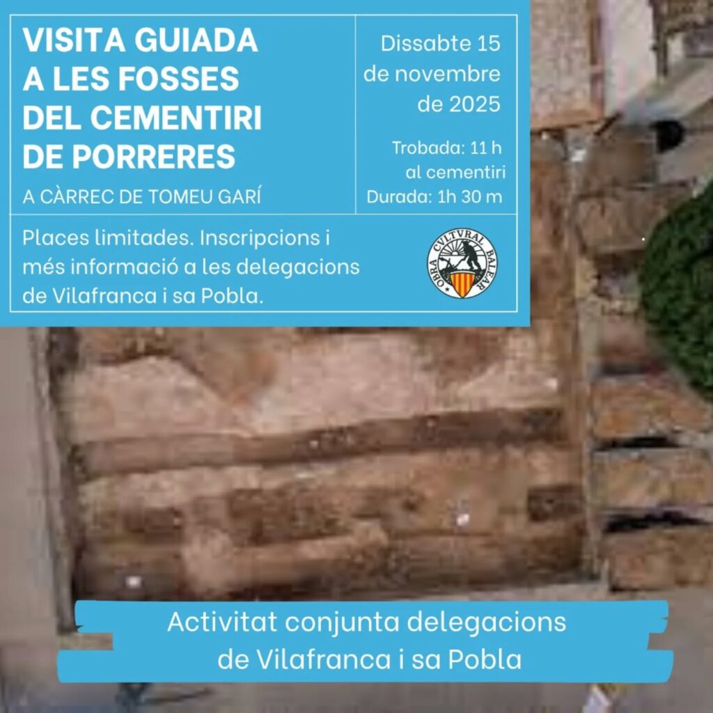 Visita guiada a les fosses del cementiri de Porreres