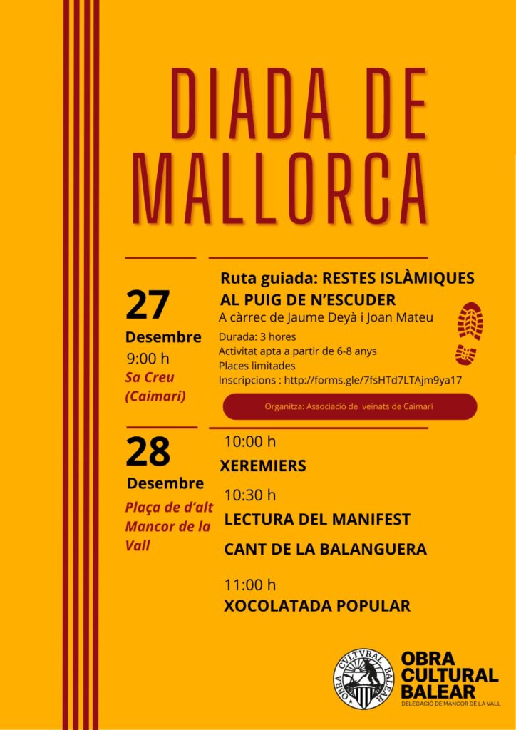 Diada de Mallorca – Xeremiers, cant de La Balanguera i xocolatada