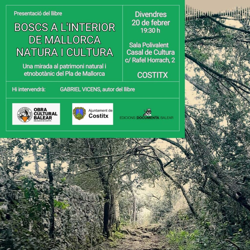 Presentació del llibre “Boscs a l’interior de Mallorca” de Gabriel Vicens