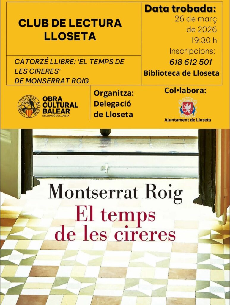 Club de lectura – “El temps de les cireres” de Monserrat Roig