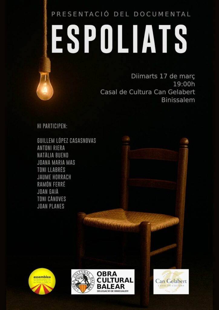 Projecció del documental “Espoliats”