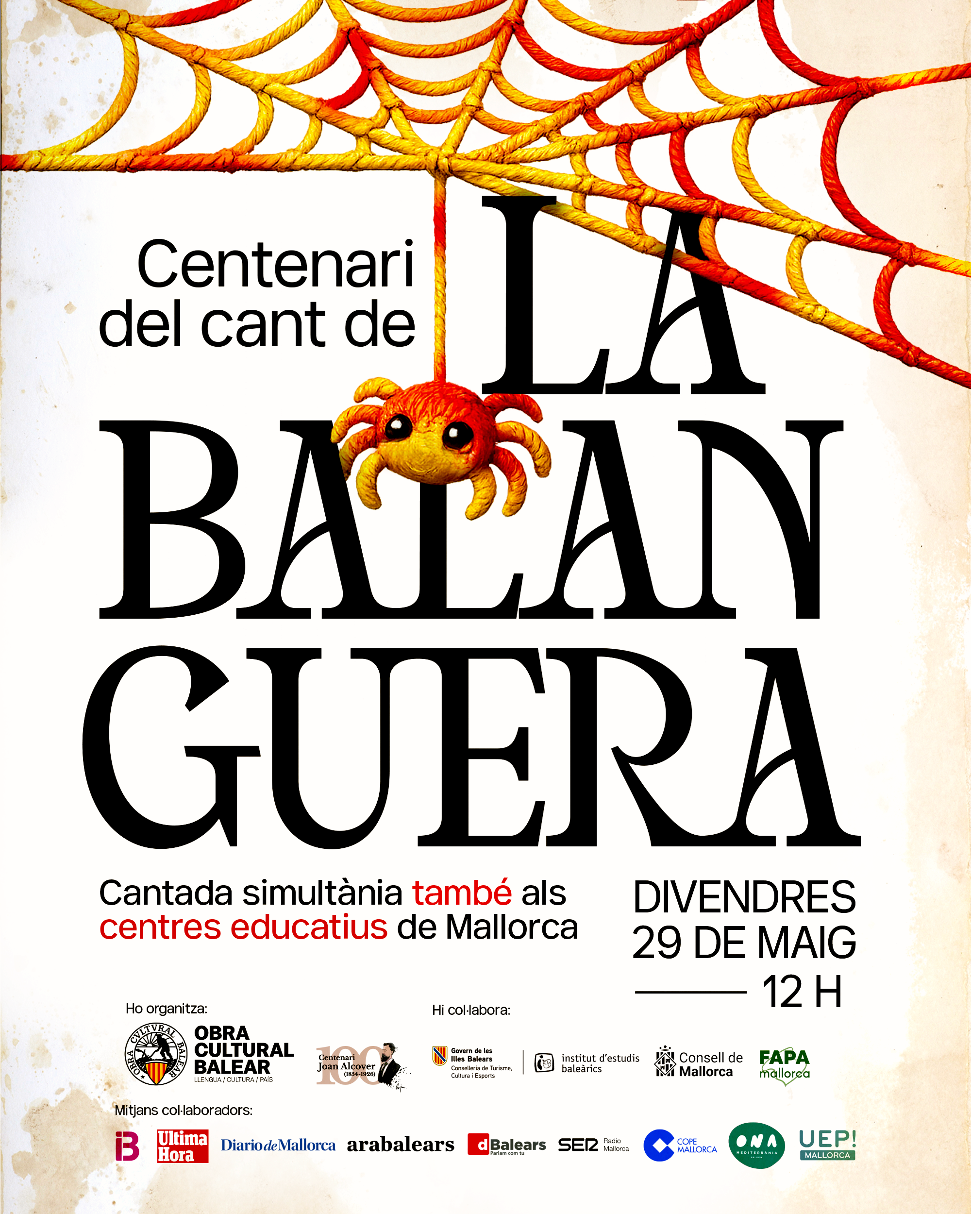 L’OCB fa una crida a tots els centres educatius de Mallorca perquè el 29 de maig també cantin La Balanguera