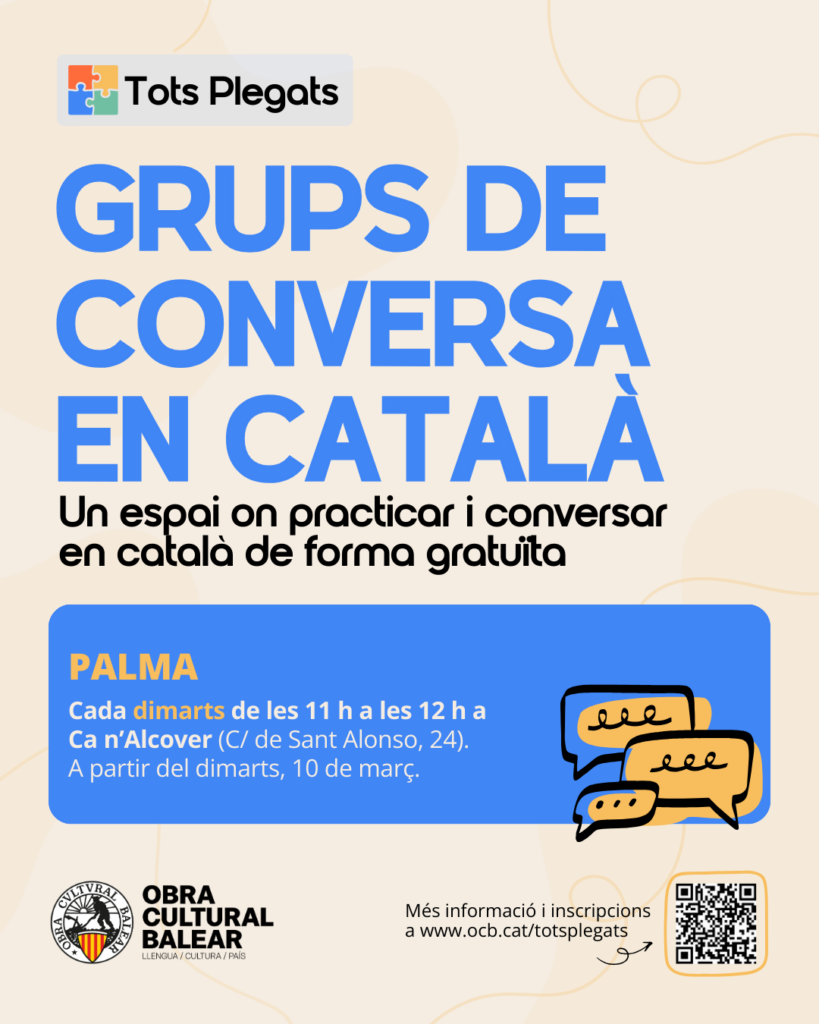 Grup de conversa en català a Ca n’Alcover