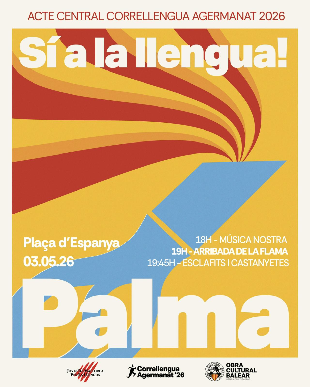 Joves de Mallorca per la Llengua i l’Obra Cultural Balear convoquen el final del Correllengua Agermanat a Palma