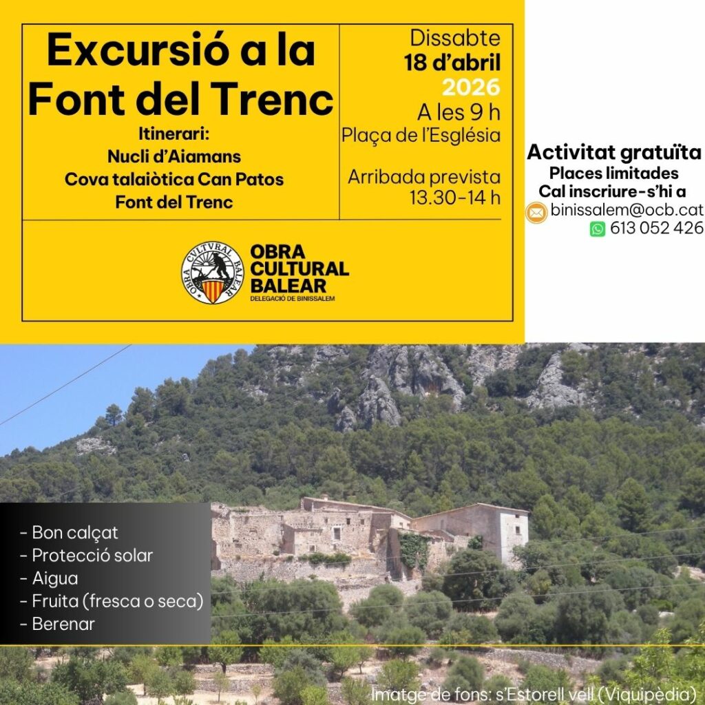 Excursió a la Font del Trenc
