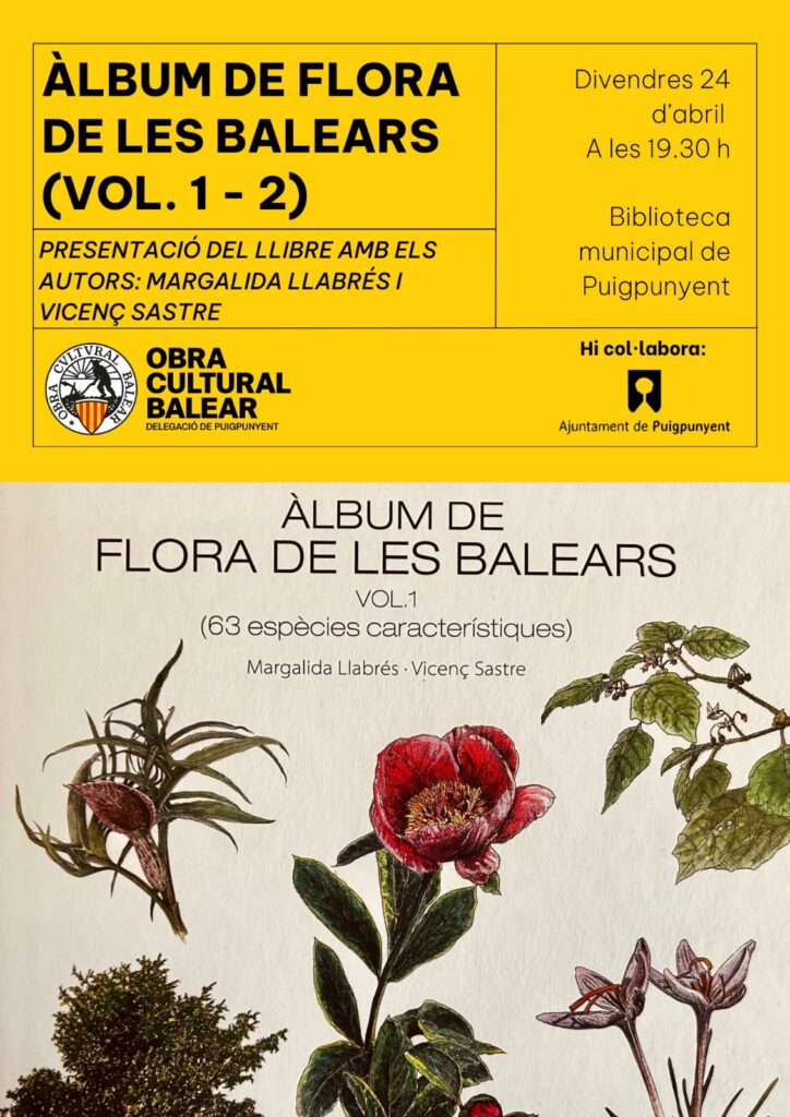 Presentació del llibre “Àlbum de flora de les Illes Balears (Vol. 1-2)” de Margalida Llabrés i Vicenç Sastre