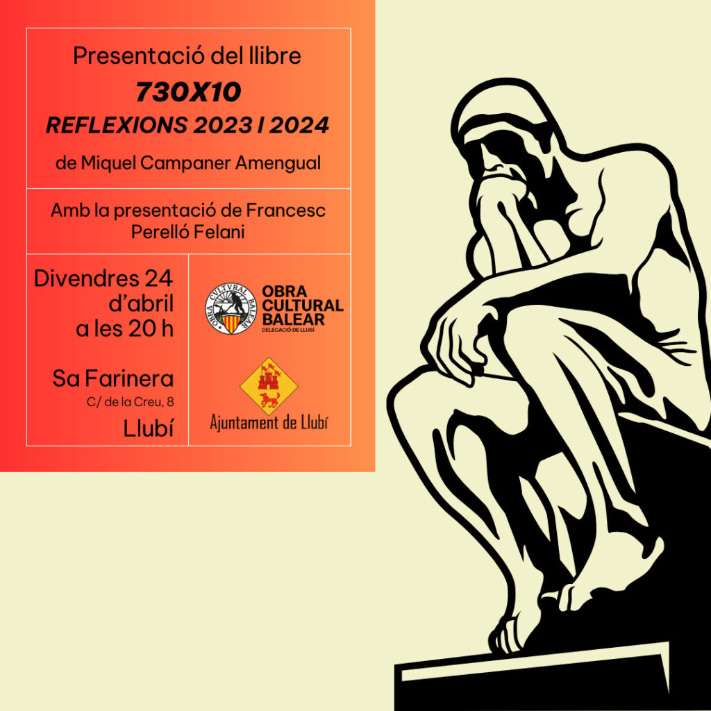 Presentació del llibre “730×10. Reflexions 2023 i 2024” de Miquel Campaner