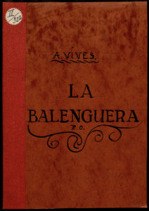 <i>La Balenguera.</i> Partitura manuscrita per a veu i piano d'Amadeu Vives i Roig
