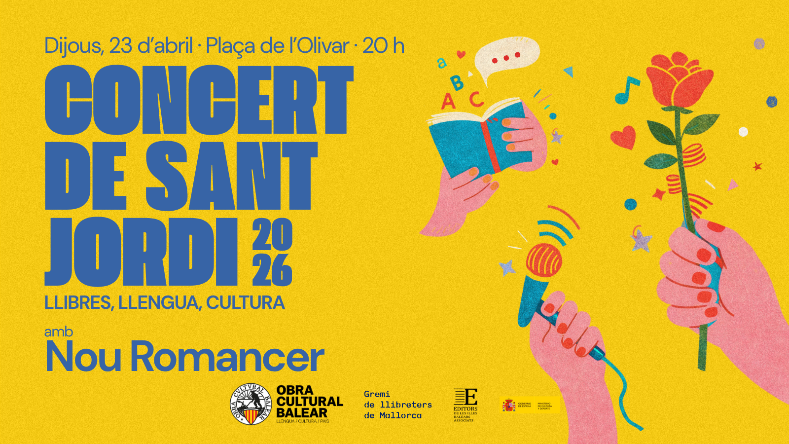 L’OCB posarà el punt final a la diada de Sant Jordi amb un concert de Nou Romancer a la plaça de l’Olivar