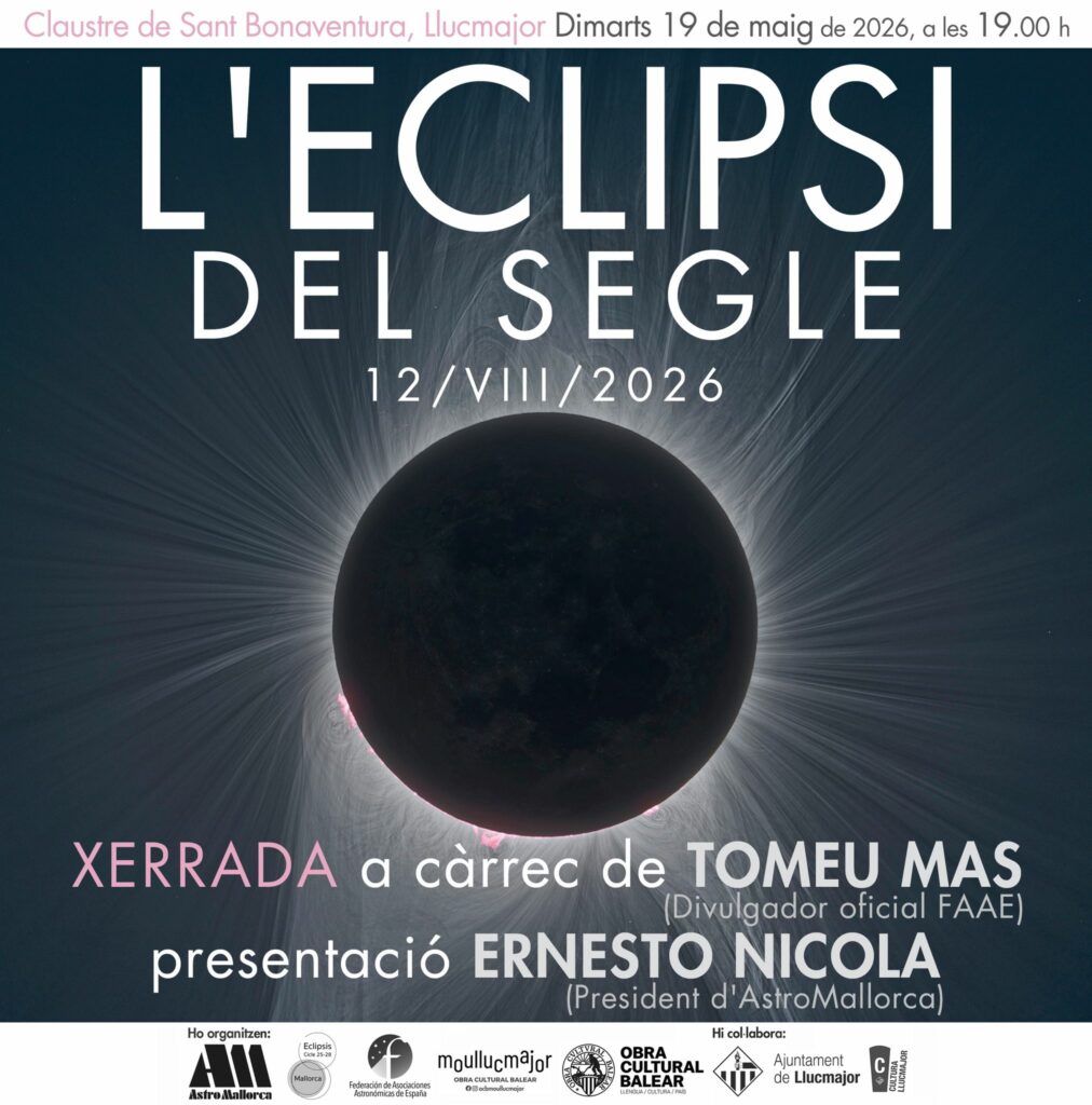 Xerrada “L’eclipsi del segle (12/08/2026)” a càrrec de Tomeu Mas