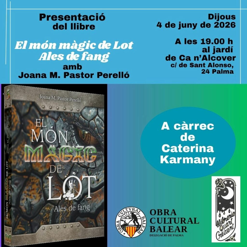 Presentació del llibre “El món màgic de Lot. Ales de fang” de Joana M. Pastor Perelló