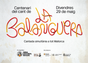 Lletra de <i>La Balanguera.</i> Targetó per a la cantada simultània a tot Mallorca del 29 de maig
