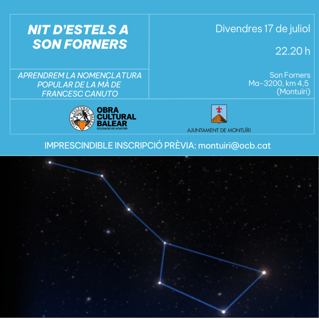 Nit d’estels a Son Forners a càrrec de Francesc Canuto