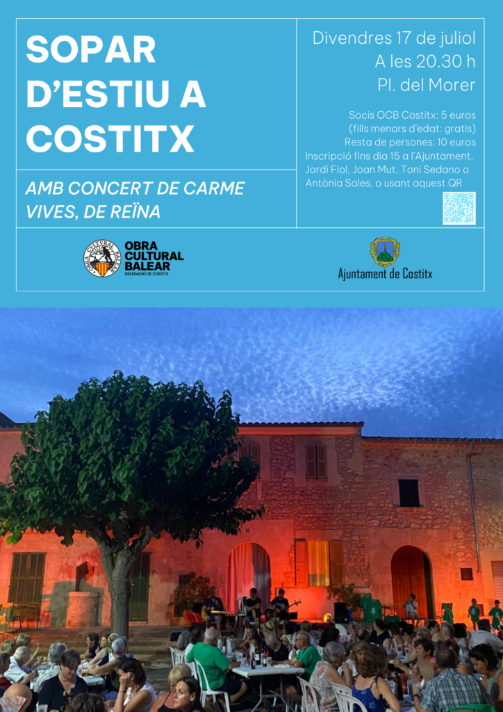 Sopar d’estiu i concert de Carme Vives de Reïna