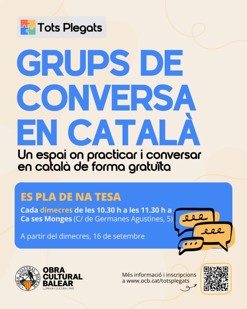Grup de conversa en català a Es Pla de na Tesa