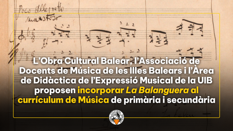 L’OCB i els professors de música proposen incorporar La Balanguera al currículum de Música de primària i secundària 