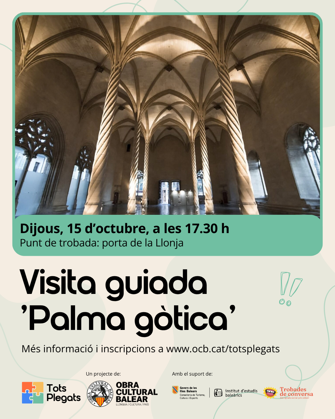 Tots Plegats: Visita guiada ‘Palma gòtica’ amb Josep Borne