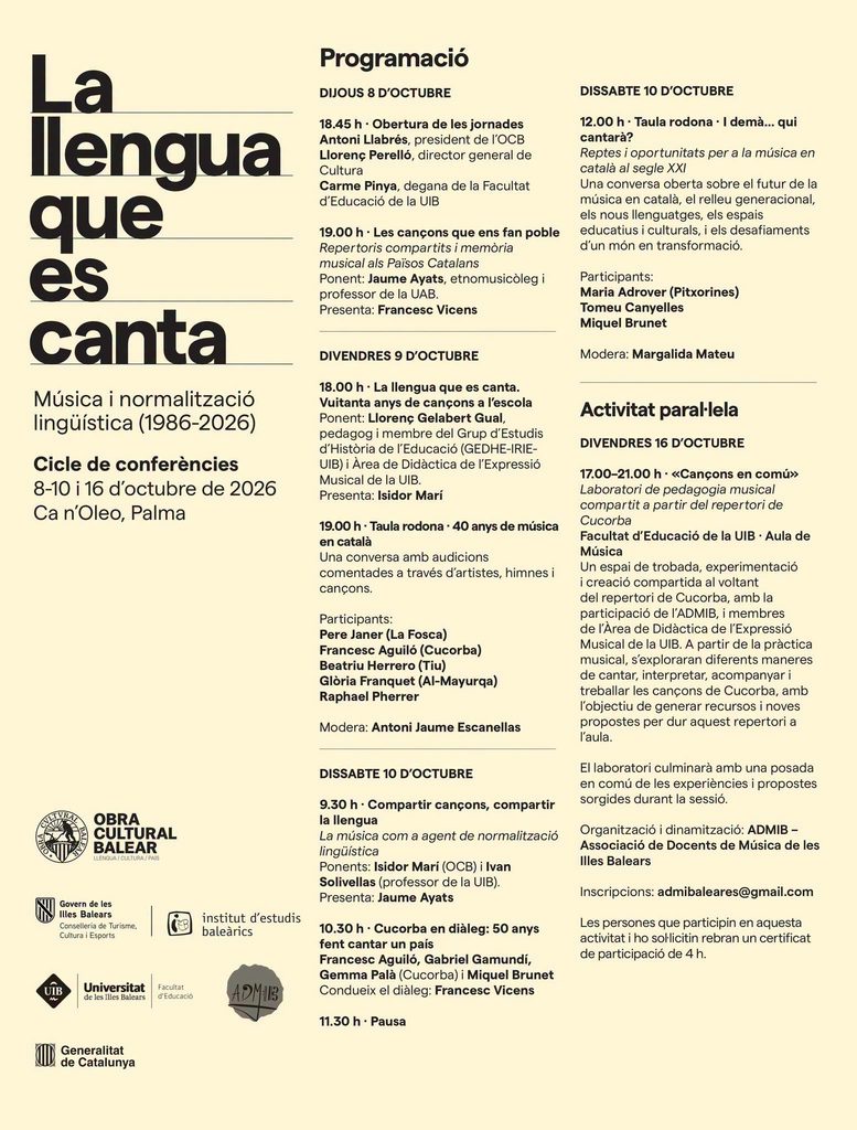 La llengua que es canta. Música i normalització lingüística