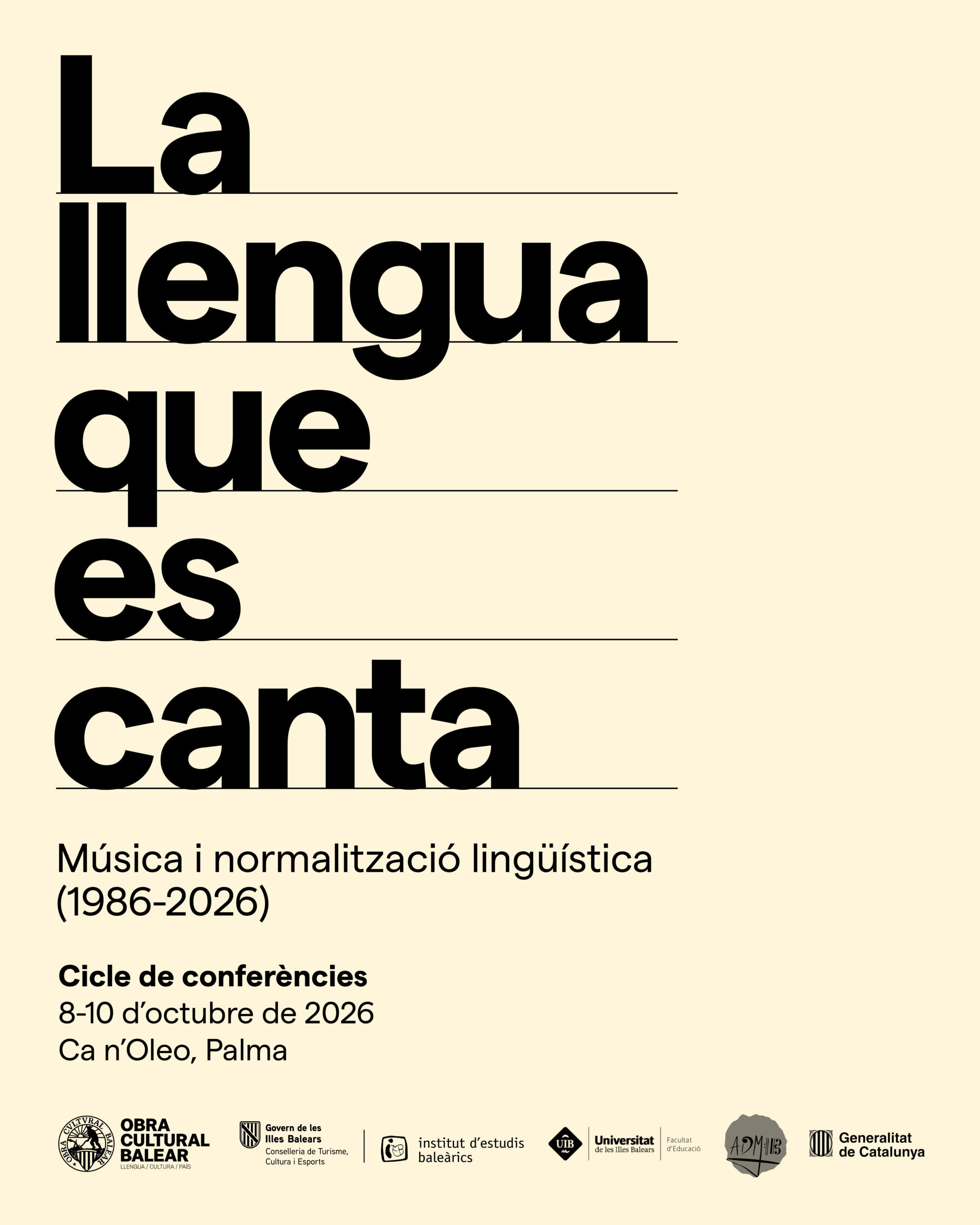 L’OCB organitza el cicle «La llengua que es canta» per reflexionar sobre quatre dècades de música i normalització lingüística