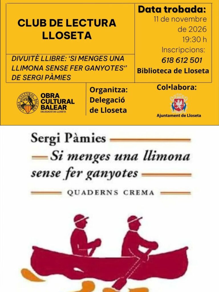Club de lectura a Lloseta «Si menges una llimona sense fer ganyotes»